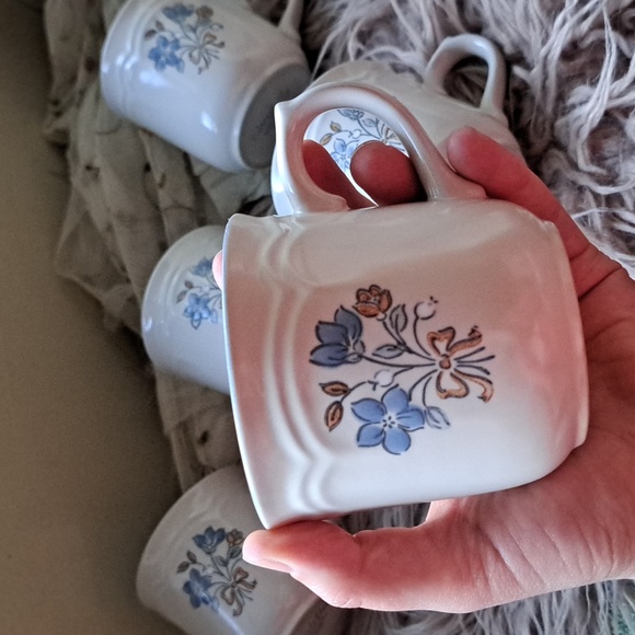 Vtg 80s Cordella Collection set of 5 Stoneware Coffee Mugs made in Japan - Picture 4 of 6